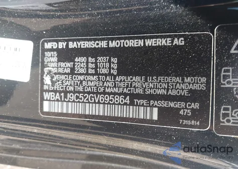 2016 BMW M235I xDrive from USA, damaged, VIN WBA1J9C52GV695864